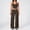 Coffee, variant on PISONIC Womens Workout Sets Halter Padded Tank Tops Matchig Straight Leg Yoga Pants 2 Piece Gym Active Pilates Outfits