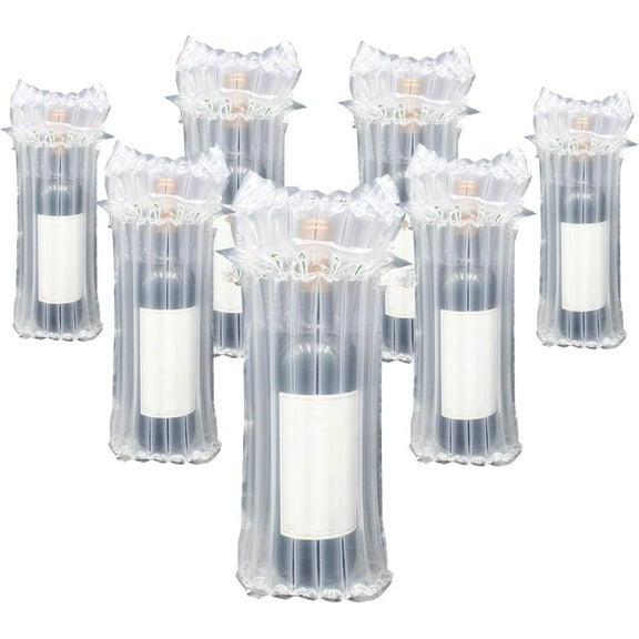 10 Packs Wine Bottle Travel Protector & Inflatable Bags Airplane, Air Column Bubble Cushion Wrap Pouches for Shipping Packing Transport