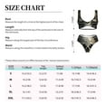 thumbnail image 2 of Kdxio Gold Pattern Skull Print Women's 2 Piece High Waisted Wrap Spaghetti Strap Summer Swimsuit Bikini Set-Small, 2 of 5