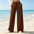 thumbnail image 3 of Resicozy Wide Leg Sweatpants Women Baggy Sweatpants Y2K Drawstring Elastic Waist Cotton Lounge Pants with Pockets Fall Fashion 2026 Coffee S, 3 of 5