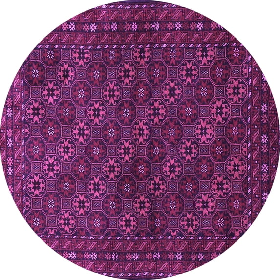 Ahgly Company Indoor Round Persian Purple Traditional Area Rugs, 6' Round