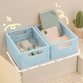 thumbnail image 2 of 2PCS Desktop Folding Storage Basket Office Simple Book Snacks Toy Storage Basket Dormitory Makeup Storage Box, 2 of 5