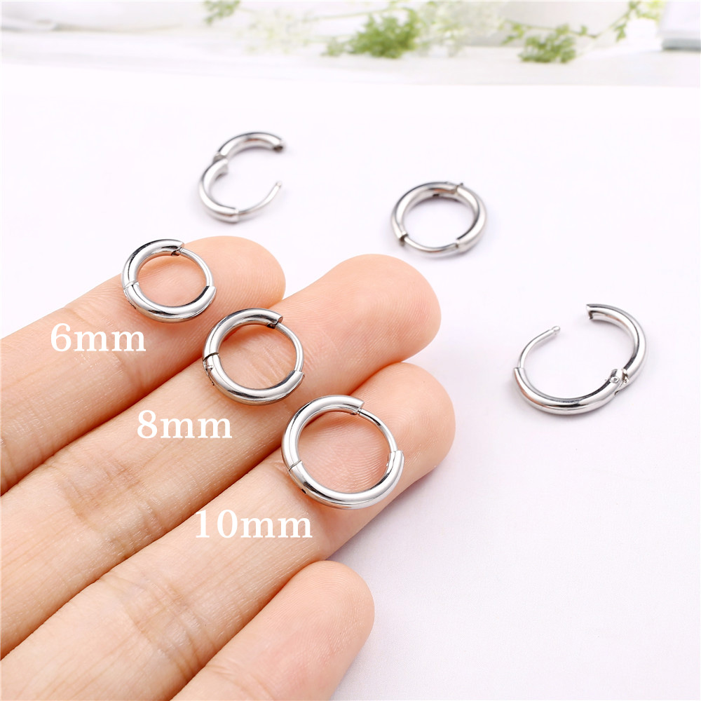 Wynn's Set 3 Paia Orecchini A Cerchio In Argento 925 – 8+10+12 Mm, Ipoallergenici, Unisex, A Huggie, Piccoli E Confortevoli, Per Donna E Uomo