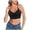 Black, variant on Women's Low Back Bra Wire U Shaped Backless Bra Convertible Spaghetti Strap Seamless Sleeping Bralette Black L