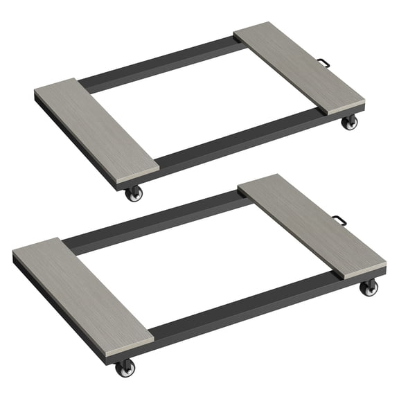 2 Pack Expandable Furniture Dolly, Gray Heavy Duty Moving Cart with 360° Swivel Wheels, Furniture Mover Dolly for Sofa, Couch, Bed, Boxes & Heavy Household Items