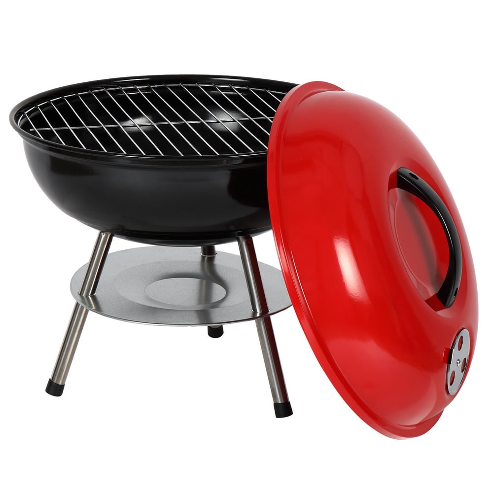 Bbq kettle Grill Charcoal camping outdoor Portable Small BackYard Picnic  Red NEW