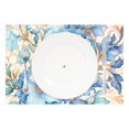 thumbnail image 2 of Lily Flowers Blue 4 PCs Placemats Set Linen Non-Slip Table Mat Rectangular Washable for Dining Kitchen Party 12"x18", 2 of 8