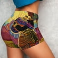 thumbnail image 4 of Kdxio Beautiful African Woman Print Workout Shorts for Women Seamless Soft Smooth Gym Yoga Scrunch Active Shorts, 4 of 9