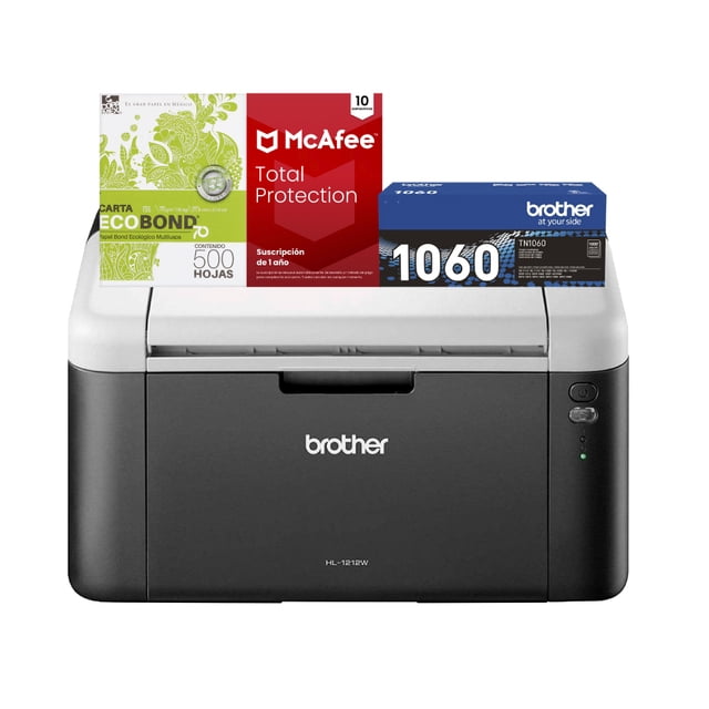 KIT IMPRESORA BROTHER HL-1212W LASER + TONER+ PAPEL + ANTIVIRUS