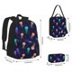 thumbnail image 2 of Disketp Sea Jellyfish Mochila Estampada de Gran Capacidad con Lonchera y Estuche, Set de 3 Piezas para Estudiantes, 2 of 7