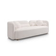 thumbnail image 3 of Minimalist Japandi Sofa Couch for Living Room, White Boucle Upholstered Cloud Couch for Apartment Home Office, 3 Seater Low Profile Ergonomic Design, 3 of 9