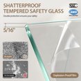 thumbnail image 5 of 56–60" W × 60" H Fully Frameless Sliding Bathtub Door, 5/16" (8 mm) Tempered Glass with Explosion-Proof Film, Chrome Finish, 5 of 10