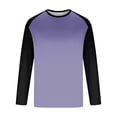 thumbnail image 4 of Men's Long Sleeve T Shirts Sun Protection Raglan Sleeve Crew Neck Baseball Tee Transitional Weather Pullover Tops, 4 of 5