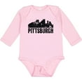 thumbnail image 3 of Inktastic Pittsburgh Skyline Grunge Boys or Girls Long Sleeve Baby Bodysuit, 3 of 5