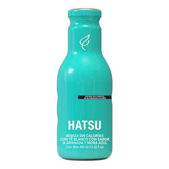 Bebida Hatsu sin calorías con té blanco con sabor a granada y mora azul 400 ml