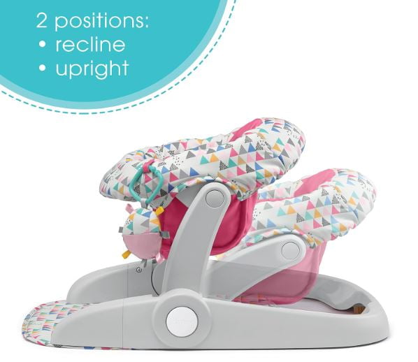 Summer Infant Learn-to-Sit 2-Position Floor Seat (Funfetti Pink) – Sit Baby Up in This Adjustable Baby Activity Seat
