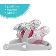 Summer Infant Learn-to-Sit 2-Position Floor Seat (Funfetti Pink) – Sit Baby Up in This Adjustable Baby Activity Seat