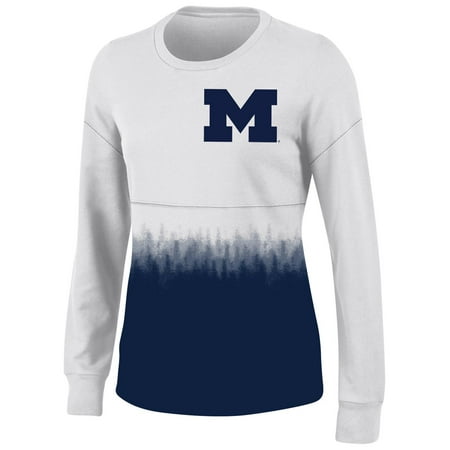Michigan Wolverines Sports - Women's White Michigan Wolverines Oversized Fan Long Sleeve T-Shirt