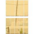 thumbnail image 1 of 10 pegatinas de espejo acrílico para pared, para decoración de TV, dormitorio, hotel (doradas), 1 of 1
