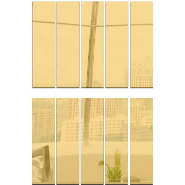 Adhesivo de pared Jadeshay 10 piezas Acrílico espejo moderno Rendimiento confiable dorado plateado