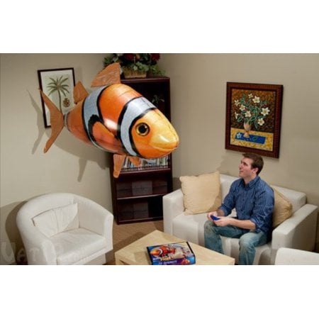 Remote Control Flying Air Shark Toy RC Radio Inflatable Clown Fish Balloons Gift