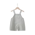 thumbnail image 2 of Mifsaly Toddler Boys Girls Cotton Overalls Adjustable Strap Button Jumpsuits Classic Loose Fit Solid Color Casual Playwear, 2 of 5