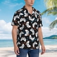 thumbnail image 3 of Honeii Game Print Men’s Hawaiian Shirt,Classic Button-Down Short Sleeve Shirt, for Beach, Vacation, and Outdoor Activities,3X-Large, 3 of 7