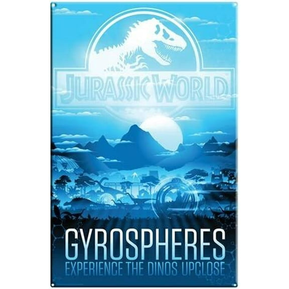 Tin Sign - Jurassic World - Gyrospheres Large Metal Plate New 408879
