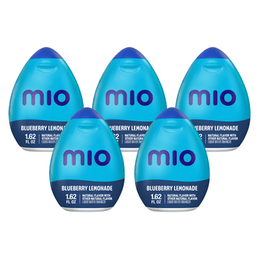 MiO Blueberry Lemonade Liquid Water Enhancer , Caffeine Free, 1.62 fl oz Bottle (Pack-5)