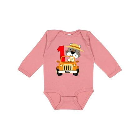 

Inktastic Safari 1st Birthday Gift Baby Boy or Baby Girl Long Sleeve Bodysuit