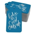 thumbnail image 1 of Inkdotpot Silver Foil Paper Hang Tags Baby It's Cold Outside Baby Shower Favor Tags 100 Pack, 1 of 1