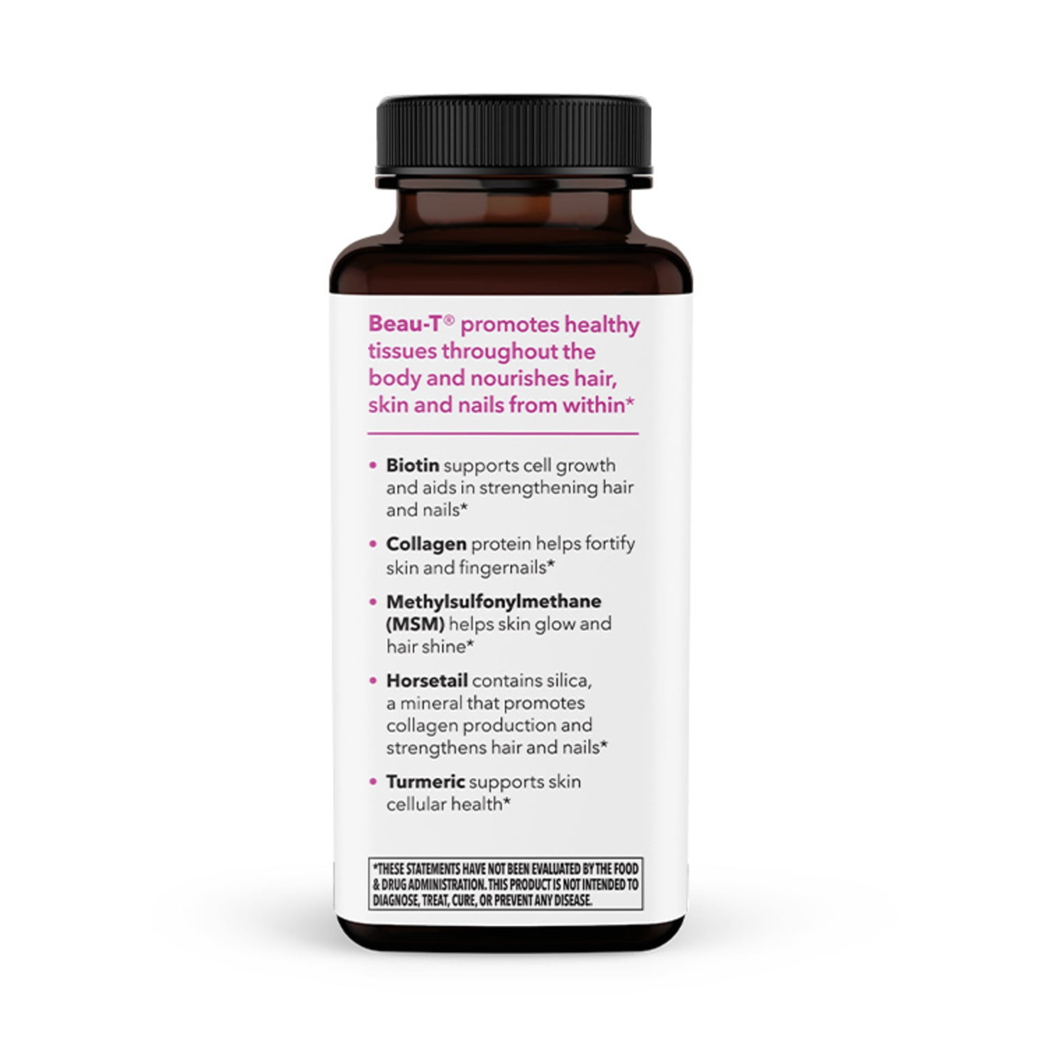 LifeSeasons Beau-T - Hair, Nail & Skincare Supplement - Promotes Healthy Hair and Nail Growth - Support Clear Skin & Fights Acne - Nail Strengthener - Contains Biotin Collagen Turmeric - 90 Capsules