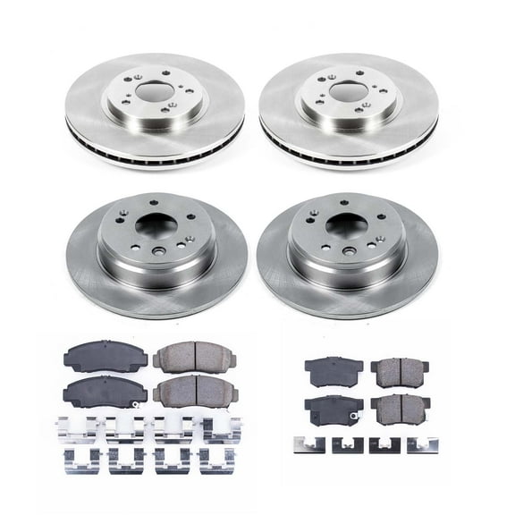 Ultimate Brakes Front and Rear Ceramic Brake Pad and Rotor Kit with Hardware WM81090