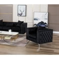 thumbnail image 2 of Lorreto Black Velvet Chair, 2 of 4