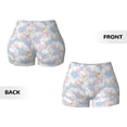 thumbnail image 3 of Sigee Orchids Flowers Print Women's High Waist Workout Shorts - Squat Proof, Tummy Control, Yoga and Gym Activewear-Large, 3 of 9