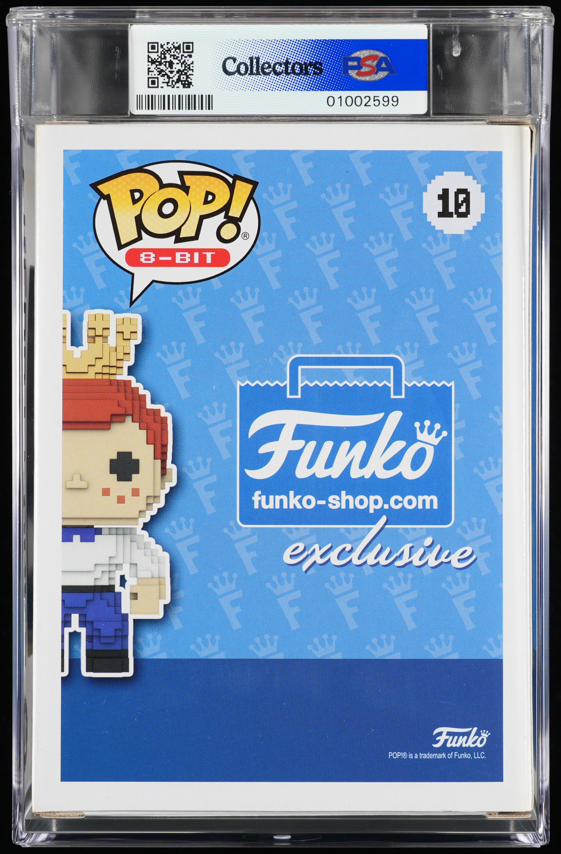 Freddy Funko, PSA Graded 8.5 NM-MT+, Freddy Funko Collectible Vinyl Figure #10, Fully Encapsulated Bundle with Compatible Funko Pop! PSA Hard Protector Case
