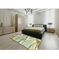 thumbnail image 4 of Ahgly Company Indoor Round Abstract Dark Almond Brown Abstract Area Rugs, 5' Round, 4 of 6