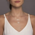 thumbnail image 3 of PAURO Women's Stainless Steel Stacking Angel Numbers Double Layered Necklace 555 Pendant Chain Choker Numerology Jewelry Silver, 3 of 4
