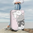 thumbnail image 7 of Haiem cat Pattern Luggage Cover Printed Suitcase Covers for Luggage Elastic Washable Suitcase Protector Fits 18-32 Inch Luggage-X-Large, 7 of 7