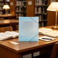 thumbnail image 5 of File Folder, Heavy Duty Macaron Thickened Tear-Resistant Plastic Document Organizer with Elastic Cord, Waterproof File Pocket, A4 Size 12.4" X 9.3", 1 Pack for School Office Business, 5 of 7