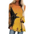 thumbnail image 2 of Costumes d'Halloween pour Femmes 2023 en Liquidation T-Shirt à Col Rond Oversize pour Femmes T T-Shirts à Imprimé d'Halloween T-Shirt à Manches Courtes Blouse Hauts, 2 of 5
