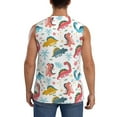 thumbnail image 4 of Goofa Dinosaur Printed Men's Sleeveless T-Shirt - Athletic Gym Workout Tank Top for Men - Moisture-Wicking, UPF 30+ Quick-Dry Muscle Tee-Large, 4 of 8