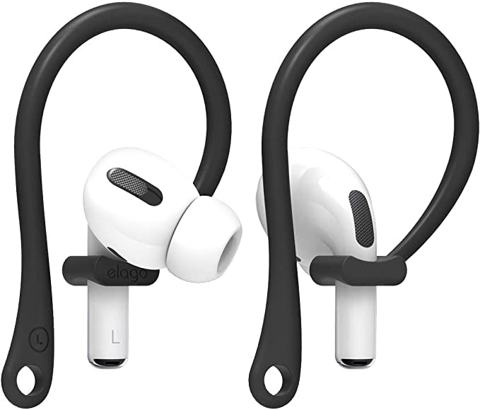 elago AirPods Pro Ear Hooks Designed for Apple AirPods Pro and AirPods 1 & 2 (Black) - AirPods EarHook hold your AirPods Pro securely. Great for running, jogging and other fitness activities!