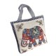 thumbnail image 1 of Bolsas de lona estilo retro con cremallera, gran capacidad, cómodas bolsas de compras. Estilo E, 1 of 9