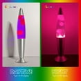 thumbnail image 2 of Libubow Retro Motion 13 Inch Silver Metal Base, Motion Lamp Pink Wax in Purple Liquid, 2 Bulbs, 2 of 5