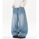 thumbnail image 2 of Vaqueros holgados Y2K for hombre - Pantalones vaqueros grunge vintage de pierna ancha for ropa de calle de hip hop y skater, 2 of 7