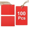 thumbnail image 1 of 100 Piezas Etiquetas de Envío de Plástico Rojo, 2" x 1" Etiquetas Impermeables con Hilo y Alambre para Garaje, Etiqueta de Inventario, 1 of 7