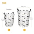 thumbnail image 5 of Balery Dachshund Dog Round Laundry Basket with Handles Waterproof Freestanding Laundry Hamper for Clothes Toys in the Dorm and Family-Small, 5 of 8