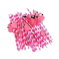 thumbnail image 3 of Paquete de 25 uds. De a rayas de flamencos hawaianos en Tropical, de Barware Colco Paja de papel, 3 of 6