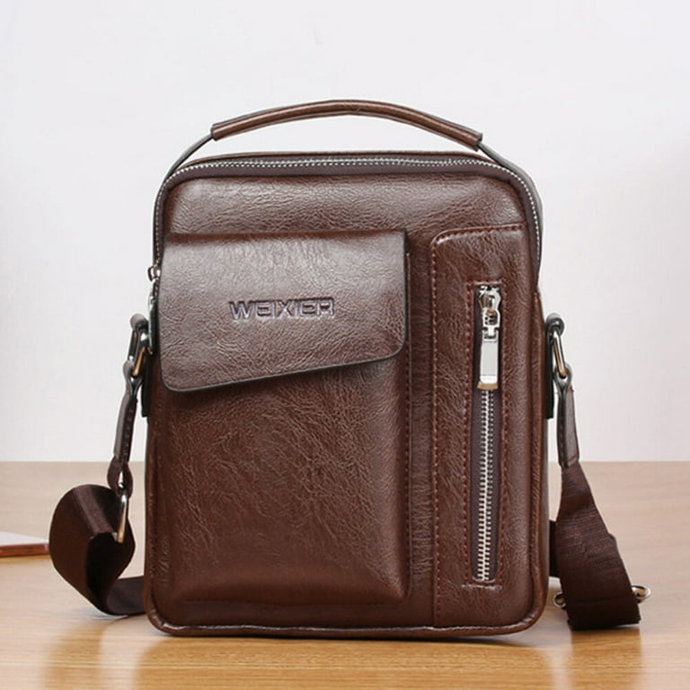 Brand Design Shoulder Bag Men Crossbody Bag Fashion Business PU